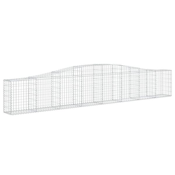 vidaXL Coșuri gabion arcuite 5 buc, 400x30x60/80 cm, fier galvanizat