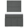 vidaXL Pat box spring cu saltea, gri &icirc;nchis, 100x200 cm, textil