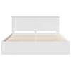 vidaXL Cadru de pat cu headboard Alb 180 x 200 cm Lemn de pin masiv