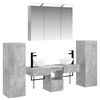 vidaXL Set de mobilier pentru baie 6 buc. Gri Beton