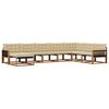 vidaXL Set de canapele de exterior cu pernă 8 pcs Natural și Bej
