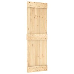 vidaXL Ușă glisantă NARVIK Natural și Negru 70 x 210 cm (213,5 cm)