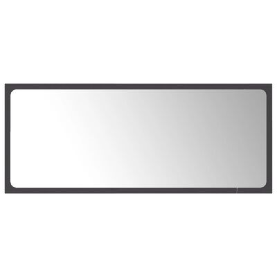 vidaXL Oglindă de baie, gri, 90x1,5x37 cm, PAL