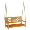 vidaXL Bancă swinging Maro 110 x 56 x 58.5 cm Lemn Solid de Acacia