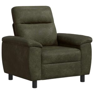 vidaXL Canapea Verde Army 95 x 90 x 95 cm Piele Suedată Sintetică