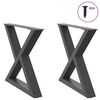 vidaXL Picioare pentru măsuță de cafea, 2 buc., antracit, 50x(42-43,3) cm, oțel