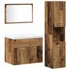vidaXL Set de mobilier pentru baie 4 buc. Maro Lemn prelucrat
