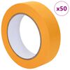 vidaXL Bende de Mascare pentru Pictori 50 pcs Galben 25mm x 50m H&acirc;rtie