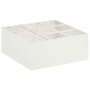 vidaXL Vază pentru Grădină Alb 100 x 100 x 30 cm Oțel laminat la rece