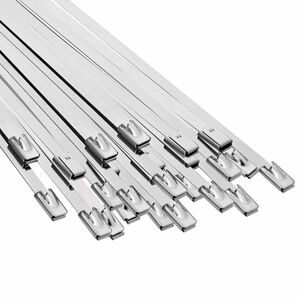 vidaXL Legătură pentru cablu 25 buc. 4,6 x 150 mm Argintiu