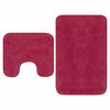 vidaXL Set covorașe baie, 2 buc., textil, fucsia