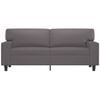 vidaXL Canapea cu 2 locuri, gri, 140 cm, piele ecologică