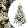 vidaXL Brad de Crăciun pre-iluminat cu zăpadă & conuri, 195 cm, PVC&PE