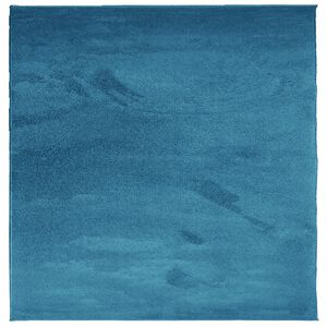 vidaXL Covor &bdquo;OVIEDO&rdquo;, fire scurte, turcoaz, 120x120 cm