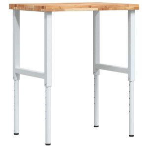 vidaXL Banc lucru 80x60x(73-99,5) cm lemn masiv acacia dreptunghiular