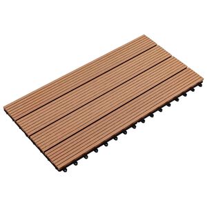 vidaXL Plăci pentru Deck 6 buc. Maro 60 x 30 cm WPC