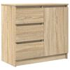 vidaXL Bufetă cu sertar Stejar Sonoma 71x35x65 cm Lemn prelucrat