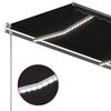 vidaXL Copertină retractabilă manual cu LED, antracit, 350x250 cm