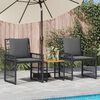 vidaXL Set de Mobilier pentru Exterior 3 pcs Negru și Gri &icirc;nchis