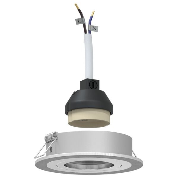 vidaXL Spotlights 6 pcs Argintiu 9 x 9 x cm Aluminiu