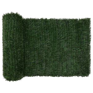 vidaXL Gard Artificial Verde &icirc;nchis 1 x 3 m PVC și Oțel