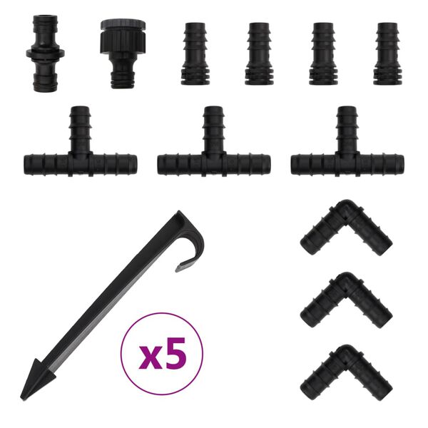 vidaXL Furtun poros de grădină, negru, 0,6", 10 m, cauciuc