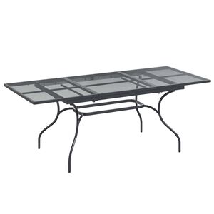vidaXL Masă de dining extensibilă din plasă Antracit 212 x 90 x 76 cm