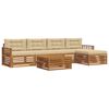 vidaXL Set de canapele de exterior cu pernă 6 pcs Natural și Bej