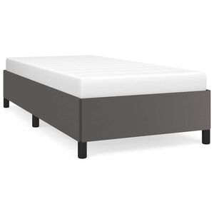 vidaXL Cadru de pat, gri, 100x200 cm, piele ecologică