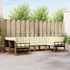 vidaXL Set de canapele de exterior cu pernă 6 pcs Natural și Crem