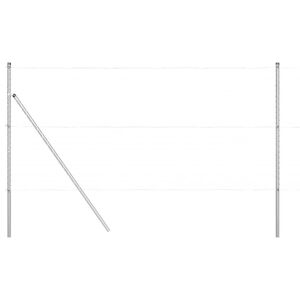 vidaXL Stâlpi de Gard 13 pcs Argintiu Ø32mm 200 cm Oțel galvanizat