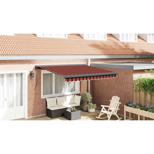 vidaXL Copertină retractabilă portocaliu/maro 3,5x2,5m textil/aluminiu