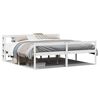 vidaXL Cadru de pat senior cu tăblie, alb, 180x200 cm, lemn masiv pin
