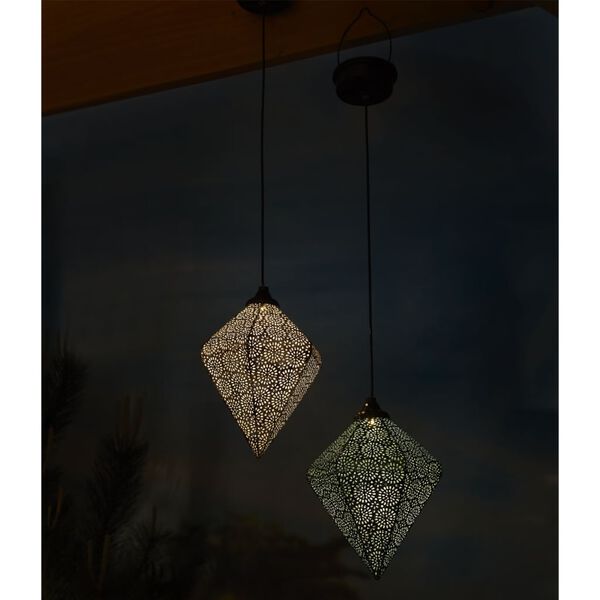 Luxform Lampă solară suspendată de grădină/ LED oriental Myra albastru