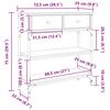 vidaXL Măsuță consolă, stejar fumuriu, 72,5x25x75 cm, lemn prelucrat