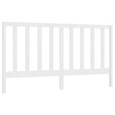 vidaXL Tăblie de pat, alb, 206x4x100 cm, lemn masiv de pin