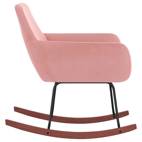 vidaXL Scaun balansoar, roz, catifea