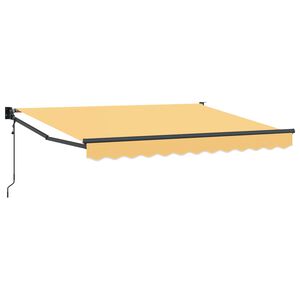 vidaXL Copertină retractabilă Nisipiu 4,5 &times; 3 m Poliester și metal