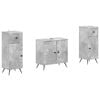 vidaXL Set de cabinet pentru baie cu 3 piese BREDA Gri Beton