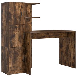 vidaXL Birou Stejar fumuriu 133.5 x 50 x 124 cm 2 buc.