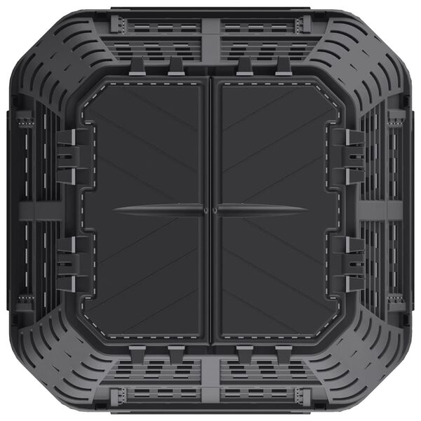 vidaXL Compostor de grădină, negru, 93,3x93,3x80 cm, 480 L
