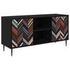vidaXL Cabinet TV OMMEN 102 x 33 x 51 cm Stejar Negru Lemn prelucrat