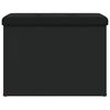 vidaXL Bancă de depozitare, negru, 62x42x45 cm, lemn prelucrat