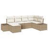 vidaXL Set de canapele pentru grădină 6 pcs Bej și crem poliratan