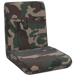 vidaXL Fotoliu reglabil Verde Army Țesătură