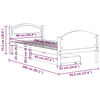 vidaXL Cadru pat cu 2 sertare, gri închis, 90x200 cm, lemn masiv pin