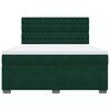 vidaXL Pat box spring cu saltea, verde &icirc;nchis, 180x200 cm, catifea