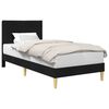 vidaXL Cadru de pat cu headboard Negru 90 x 200 cm Țesătură