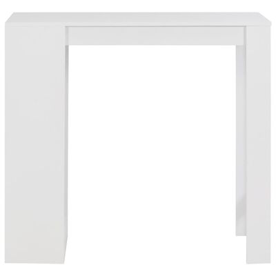 vidaXL Masă de bar cu raft, alb, 110 x 50 x 103 cm
