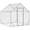 vidaXL Cușcă pentru pui Argintiu 200 x 170 x 177 cm Oțel Galvanizat